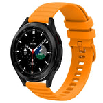 20 mm breites, einfarbiges Silikon-Uhrenarmband mit Wellenpunktmuster, passend für Samsung Galaxy Watch 4 Classic (42 mm), Samsung Galaxy Watch 4 Classic (46 mm), Samsung Galaxy Watch Active 2 (40 mm) und Samsung Galaxy Watch Active 2 (44 mm).