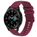 20 mm breites, einfarbiges Silikon-Uhrenarmband mit Wellenpunktmuster, passend für Samsung Galaxy Watch 4 Classic (42 mm), Samsung Galaxy Watch 4 Classic (46 mm), Samsung Galaxy Watch Active 2 (40 mm) und Samsung Galaxy Watch Active 2 (44 mm).