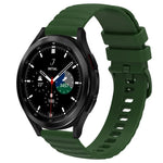 20 mm breites, einfarbiges Silikon-Uhrenarmband mit Wellenpunktmuster, passend für Samsung Galaxy Watch 4 Classic (42 mm), Samsung Galaxy Watch 4 Classic (46 mm), Samsung Galaxy Watch Active 2 (40 mm) und Samsung Galaxy Watch Active 2 (44 mm).