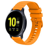 20 mm breites, einfarbiges Silikon-Uhrenarmband mit Wellenpunktmuster, passend für Samsung Galaxy Watch 4 Classic (42 mm), Samsung Galaxy Watch 4 Classic (46 mm), Samsung Galaxy Watch Active 2 (40 mm) und Samsung Galaxy Watch Active 2 (44 mm).