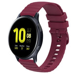 20 mm breites, einfarbiges Silikon-Uhrenarmband mit Wellenpunktmuster, passend für Samsung Galaxy Watch 4 Classic (42 mm), Samsung Galaxy Watch 4 Classic (46 mm), Samsung Galaxy Watch Active 2 (40 mm) und Samsung Galaxy Watch Active 2 (44 mm).