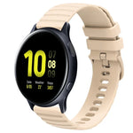 20 mm breites, einfarbiges Silikon-Uhrenarmband mit Wellenpunktmuster, passend für Samsung Galaxy Watch 4 Classic (42 mm), Samsung Galaxy Watch 4 Classic (46 mm), Samsung Galaxy Watch Active 2 (40 mm) und Samsung Galaxy Watch Active 2 (44 mm).