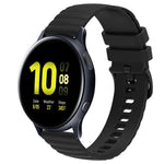 20 mm breites, einfarbiges Silikon-Uhrenarmband mit Wellenpunktmuster, passend für Samsung Galaxy Watch 4 Classic (42 mm), Samsung Galaxy Watch 4 Classic (46 mm), Samsung Galaxy Watch Active 2 (40 mm) und Samsung Galaxy Watch Active 2 (44 mm).