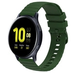 20 mm breites, einfarbiges Silikon-Uhrenarmband mit Wellenpunktmuster, passend für Samsung Galaxy Watch 4 Classic (42 mm), Samsung Galaxy Watch 4 Classic (46 mm), Samsung Galaxy Watch Active 2 (40 mm) und Samsung Galaxy Watch Active 2 (44 mm).