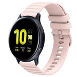 20 mm breites, einfarbiges Silikon-Uhrenarmband mit Wellenpunktmuster, passend für Samsung Galaxy Watch 4 Classic (42 mm), Samsung Galaxy Watch 4 Classic (46 mm), Samsung Galaxy Watch Active 2 (40 mm) und Samsung Galaxy Watch Active 2 (44 mm).