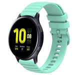 20 mm breites, einfarbiges Silikon-Uhrenarmband mit Wellenpunktmuster, passend für Samsung Galaxy Watch 4 Classic (42 mm), Samsung Galaxy Watch 4 Classic (46 mm), Samsung Galaxy Watch Active 2 (40 mm) und Samsung Galaxy Watch Active 2 (44 mm).