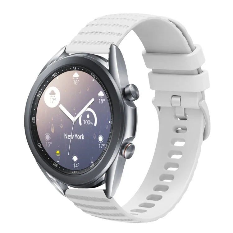 22 mm breites, einfarbiges Silikon-Uhrenarmband mit Wellenpunktmuster, passend für Samsung Galaxy Watch3 (45 mm), Samsung Galaxy Watch (46 mm), Samsung Gear S3 Classic und Samsung Gear S3 Frontier.