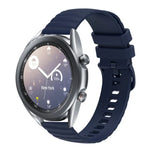 22 mm breites, einfarbiges Silikon-Uhrenarmband mit Wellenpunktmuster, passend für Samsung Galaxy Watch3 (45 mm), Samsung Galaxy Watch (46 mm), Samsung Gear S3 Classic und Samsung Gear S3 Frontier.