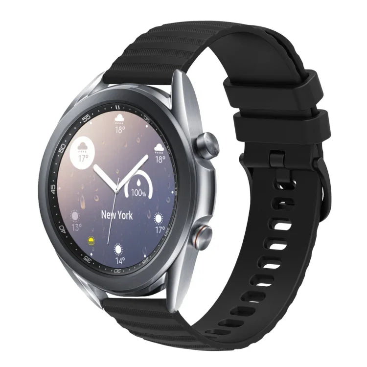 22 mm breites, einfarbiges Silikon-Uhrenarmband mit Wellenpunktmuster, passend für Samsung Galaxy Watch3 (45 mm), Samsung Galaxy Watch (46 mm), Samsung Gear S3 Classic und Samsung Gear S3 Frontier.