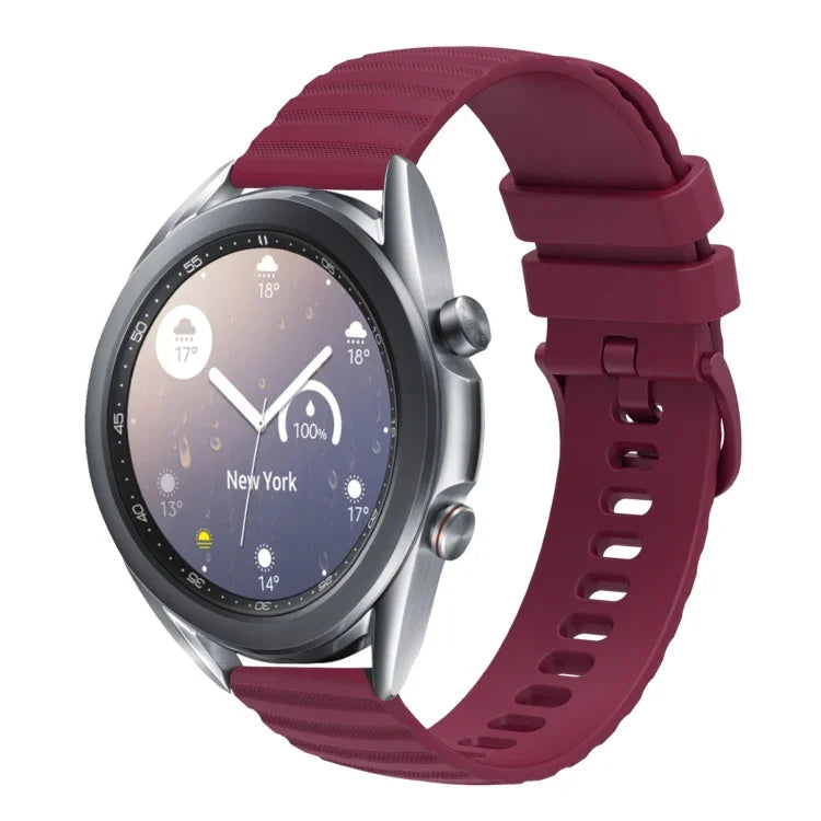 22 mm breites, einfarbiges Silikon-Uhrenarmband mit Wellenpunktmuster, passend für Samsung Galaxy Watch3 (45 mm), Samsung Galaxy Watch (46 mm), Samsung Gear S3 Classic und Samsung Gear S3 Frontier.