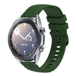 22 mm breites, einfarbiges Silikon-Uhrenarmband mit Wellenpunktmuster, passend für Samsung Galaxy Watch3 (45 mm), Samsung Galaxy Watch (46 mm), Samsung Gear S3 Classic und Samsung Gear S3 Frontier.