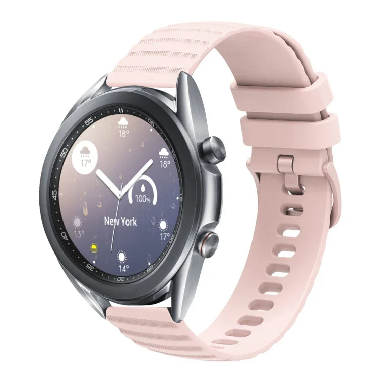 22 mm breites, einfarbiges Silikon-Uhrenarmband mit Wellenpunktmuster, passend für Samsung Galaxy Watch3 (45 mm), Samsung Galaxy Watch (46 mm), Samsung Gear S3 Classic und Samsung Gear S3 Frontier.