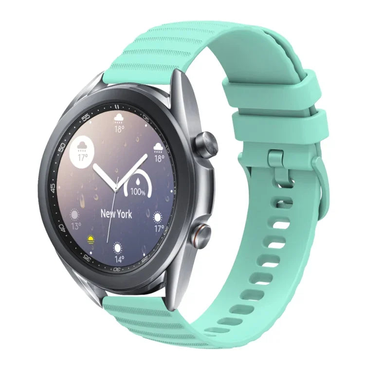 22 mm breites, einfarbiges Silikon-Uhrenarmband mit Wellenpunktmuster, passend für Samsung Galaxy Watch3 (45 mm), Samsung Galaxy Watch (46 mm), Samsung Gear S3 Classic und Samsung Gear S3 Frontier.