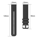 22 mm breites, einfarbiges Silikon-Uhrenarmband mit Wellenpunktmuster, passend für Samsung Galaxy Watch3 (45 mm), Samsung Galaxy Watch (46 mm), Samsung Gear S3 Classic und Samsung Gear S3 Frontier.
