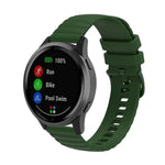 22 mm breites, einfarbiges Silikon-Uhrenarmband mit Wellenpunktmuster, passend für Samsung Galaxy Watch3 (45 mm), Samsung Galaxy Watch (46 mm), Samsung Gear S3 Classic und Samsung Gear S3 Frontier.