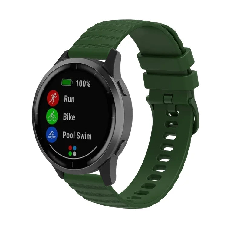 22 mm breites, einfarbiges Silikon-Uhrenarmband mit Wellenpunktmuster, passend für Samsung Galaxy Watch3 (45 mm), Samsung Galaxy Watch (46 mm), Samsung Gear S3 Classic und Samsung Gear S3 Frontier.