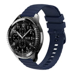 22 mm breites, einfarbiges Silikon-Uhrenarmband mit Wellenpunktmuster, passend für Samsung Galaxy Watch3 (45 mm), Samsung Galaxy Watch (46 mm), Samsung Gear S3 Classic und Samsung Gear S3 Frontier.