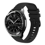 22 mm breites, einfarbiges Silikon-Uhrenarmband mit Wellenpunktmuster, passend für Samsung Galaxy Watch3 (45 mm), Samsung Galaxy Watch (46 mm), Samsung Gear S3 Classic und Samsung Gear S3 Frontier.