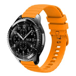 22 mm breites, einfarbiges Silikon-Uhrenarmband mit Wellenpunktmuster, passend für Samsung Galaxy Watch3 (45 mm), Samsung Galaxy Watch (46 mm), Samsung Gear S3 Classic und Samsung Gear S3 Frontier.