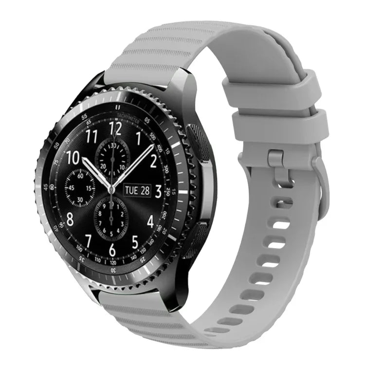 22 mm breites, einfarbiges Silikon-Uhrenarmband mit Wellenpunktmuster, passend für Samsung Galaxy Watch3 (45 mm), Samsung Galaxy Watch (46 mm), Samsung Gear S3 Classic und Samsung Gear S3 Frontier.