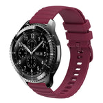 22 mm breites, einfarbiges Silikon-Uhrenarmband mit Wellenpunktmuster, passend für Samsung Galaxy Watch3 (45 mm), Samsung Galaxy Watch (46 mm), Samsung Gear S3 Classic und Samsung Gear S3 Frontier.