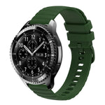 22 mm breites, einfarbiges Silikon-Uhrenarmband mit Wellenpunktmuster, passend für Samsung Galaxy Watch3 (45 mm), Samsung Galaxy Watch (46 mm), Samsung Gear S3 Classic und Samsung Gear S3 Frontier.