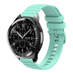 22 mm breites, einfarbiges Silikon-Uhrenarmband mit Wellenpunktmuster, passend für Samsung Galaxy Watch3 (45 mm), Samsung Galaxy Watch (46 mm), Samsung Gear S3 Classic und Samsung Gear S3 Frontier.