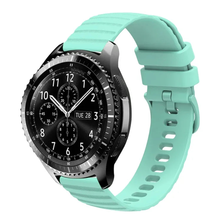 22 mm breites, einfarbiges Silikon-Uhrenarmband mit Wellenpunktmuster, passend für Samsung Galaxy Watch3 (45 mm), Samsung Galaxy Watch (46 mm), Samsung Gear S3 Classic und Samsung Gear S3 Frontier.