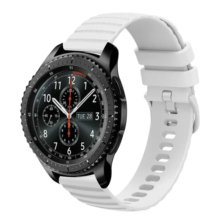 22 mm breites, einfarbiges Silikon-Uhrenarmband mit Wellenpunktmuster, passend für Samsung Galaxy Watch3 (45 mm), Samsung Galaxy Watch (46 mm), Samsung Gear S3 Classic und Samsung Gear S3 Frontier.