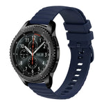 22 mm breites, einfarbiges Silikon-Uhrenarmband mit Wellenpunktmuster, passend für Samsung Galaxy Watch3 (45 mm), Samsung Galaxy Watch (46 mm), Samsung Gear S3 Classic und Samsung Gear S3 Frontier.
