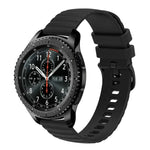 22 mm breites, einfarbiges Silikon-Uhrenarmband mit Wellenpunktmuster, passend für Samsung Galaxy Watch3 (45 mm), Samsung Galaxy Watch (46 mm), Samsung Gear S3 Classic und Samsung Gear S3 Frontier.