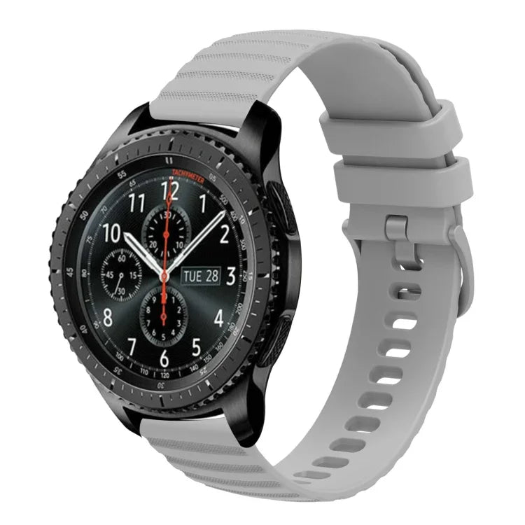 22 mm breites, einfarbiges Silikon-Uhrenarmband mit Wellenpunktmuster, passend für Samsung Galaxy Watch3 (45 mm), Samsung Galaxy Watch (46 mm), Samsung Gear S3 Classic und Samsung Gear S3 Frontier.