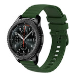 22 mm breites, einfarbiges Silikon-Uhrenarmband mit Wellenpunktmuster, passend für Samsung Galaxy Watch3 (45 mm), Samsung Galaxy Watch (46 mm), Samsung Gear S3 Classic und Samsung Gear S3 Frontier.