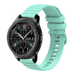 22 mm breites, einfarbiges Silikon-Uhrenarmband mit Wellenpunktmuster, passend für Samsung Galaxy Watch3 (45 mm), Samsung Galaxy Watch (46 mm), Samsung Gear S3 Classic und Samsung Gear S3 Frontier.
