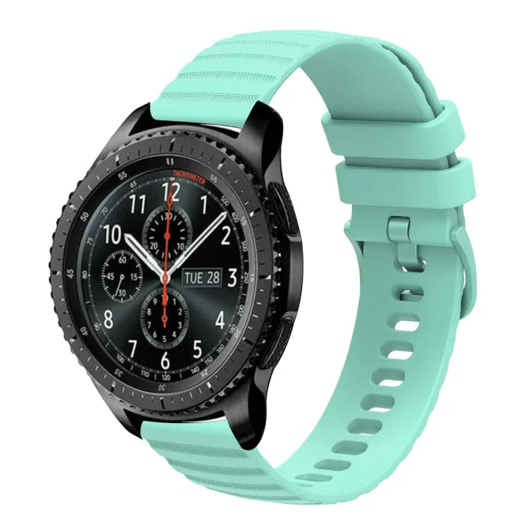 22 mm breites, einfarbiges Silikon-Uhrenarmband mit Wellenpunktmuster, passend für Samsung Galaxy Watch3 (45 mm), Samsung Galaxy Watch (46 mm), Samsung Gear S3 Classic und Samsung Gear S3 Frontier.