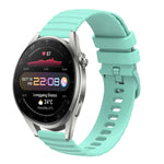 22mm Wavy Dot Pattern Solid Color Silicone Watch Band, For Huawei Watch 3 Pro New