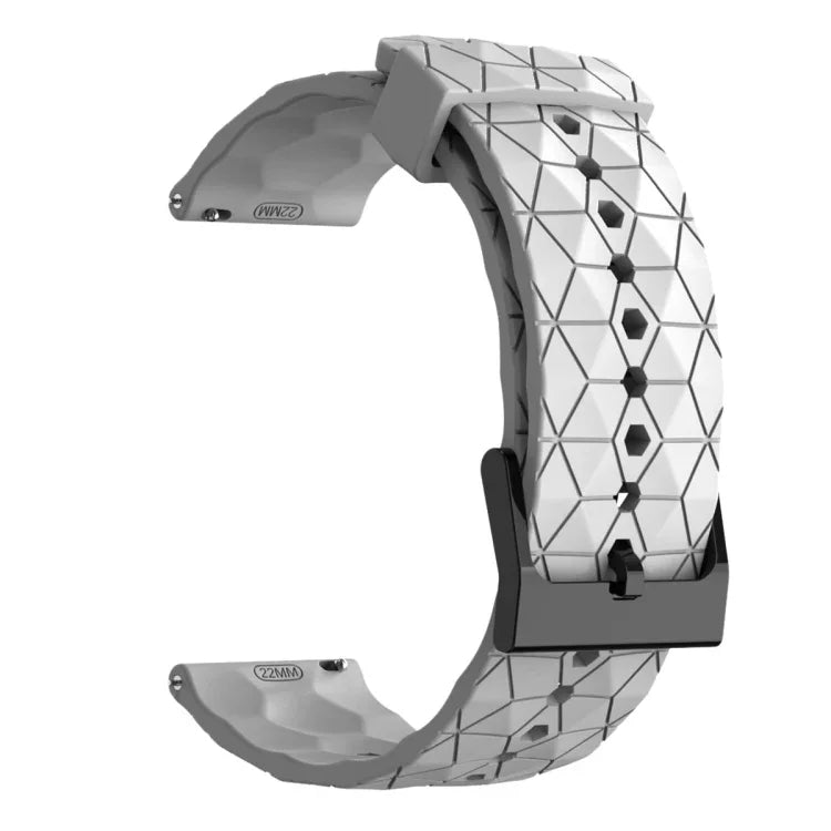 22 mm breites, einfarbiges Silikon-Uhrenarmband mit Fußballmuster, passend für Samsung Galaxy Watch3 (45 mm), Samsung Galaxy Watch (46 mm), Samsung Gear S3 Classic und Samsung Gear S3 Frontier.