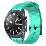 22 mm breites, einfarbiges Silikon-Uhrenarmband mit Fußballmuster, passend für Samsung Galaxy Watch3 (45 mm), Samsung Galaxy Watch (46 mm), Samsung Gear S3 Classic und Samsung Gear S3 Frontier.