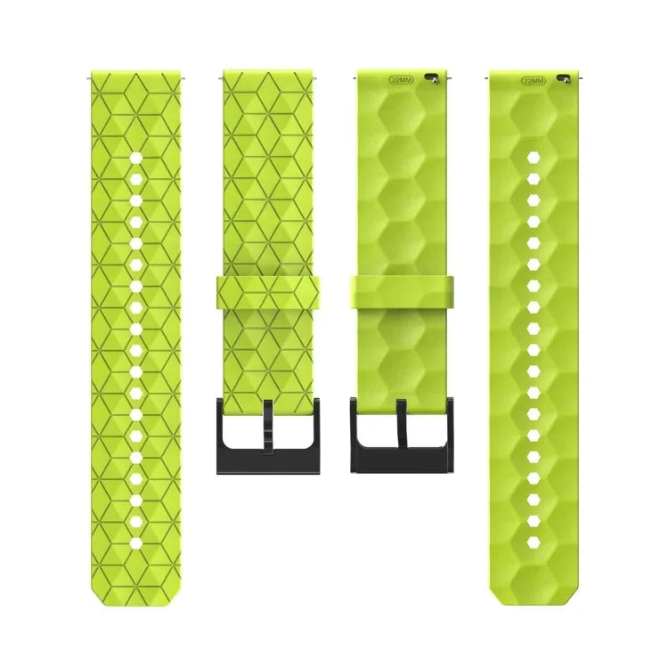 22 mm breites, einfarbiges Silikon-Uhrenarmband mit Fußballmuster, passend für Samsung Galaxy Watch3 (45 mm), Samsung Galaxy Watch (46 mm), Samsung Gear S3 Classic und Samsung Gear S3 Frontier.