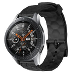 22 mm breites, einfarbiges Silikon-Uhrenarmband mit Fußballmuster, passend für Samsung Galaxy Watch3 (45 mm), Samsung Galaxy Watch (46 mm), Samsung Gear S3 Classic und Samsung Gear S3 Frontier.