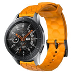 22 mm breites, einfarbiges Silikon-Uhrenarmband mit Fußballmuster, passend für Samsung Galaxy Watch3 (45 mm), Samsung Galaxy Watch (46 mm), Samsung Gear S3 Classic und Samsung Gear S3 Frontier.