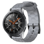 22 mm breites, einfarbiges Silikon-Uhrenarmband mit Fußballmuster, passend für Samsung Galaxy Watch3 (45 mm), Samsung Galaxy Watch (46 mm), Samsung Gear S3 Classic und Samsung Gear S3 Frontier.