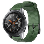 22 mm breites, einfarbiges Silikon-Uhrenarmband mit Fußballmuster, passend für Samsung Galaxy Watch3 (45 mm), Samsung Galaxy Watch (46 mm), Samsung Gear S3 Classic und Samsung Gear S3 Frontier.