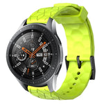 22 mm breites, einfarbiges Silikon-Uhrenarmband mit Fußballmuster, passend für Samsung Galaxy Watch3 (45 mm), Samsung Galaxy Watch (46 mm), Samsung Gear S3 Classic und Samsung Gear S3 Frontier.