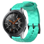 22 mm breites, einfarbiges Silikon-Uhrenarmband mit Fußballmuster, passend für Samsung Galaxy Watch3 (45 mm), Samsung Galaxy Watch (46 mm), Samsung Gear S3 Classic und Samsung Gear S3 Frontier.