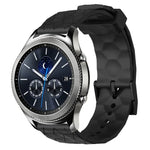 22 mm breites, einfarbiges Silikon-Uhrenarmband mit Fußballmuster, passend für Samsung Galaxy Watch3 (45 mm), Samsung Galaxy Watch (46 mm), Samsung Gear S3 Classic und Samsung Gear S3 Frontier.