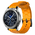 22 mm breites, einfarbiges Silikon-Uhrenarmband mit Fußballmuster, passend für Samsung Galaxy Watch3 (45 mm), Samsung Galaxy Watch (46 mm), Samsung Gear S3 Classic und Samsung Gear S3 Frontier.