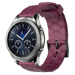 22 mm breites, einfarbiges Silikon-Uhrenarmband mit Fußballmuster, passend für Samsung Galaxy Watch3 (45 mm), Samsung Galaxy Watch (46 mm), Samsung Gear S3 Classic und Samsung Gear S3 Frontier.