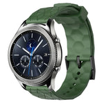 22 mm breites, einfarbiges Silikon-Uhrenarmband mit Fußballmuster, passend für Samsung Galaxy Watch3 (45 mm), Samsung Galaxy Watch (46 mm), Samsung Gear S3 Classic und Samsung Gear S3 Frontier.