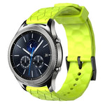 22 mm breites, einfarbiges Silikon-Uhrenarmband mit Fußballmuster, passend für Samsung Galaxy Watch3 (45 mm), Samsung Galaxy Watch (46 mm), Samsung Gear S3 Classic und Samsung Gear S3 Frontier.